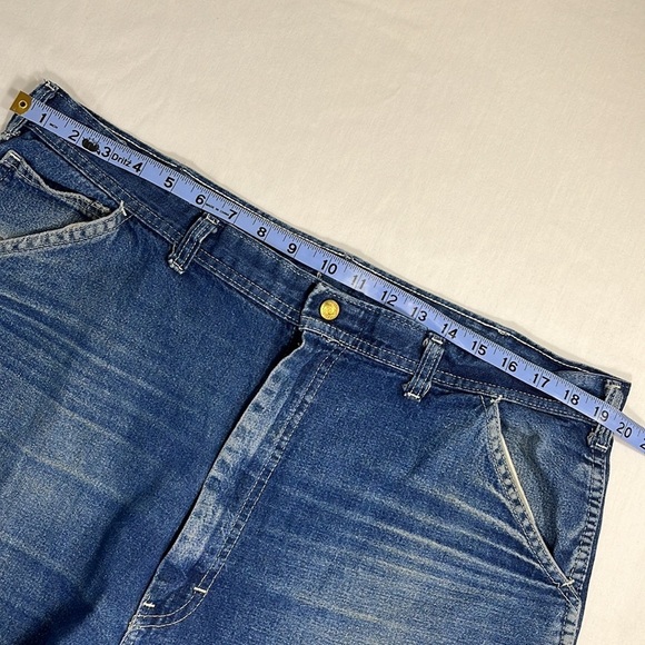 Carter’s Carpenter Jeans Vtg 1960s-70s, Distressed & Worn 40x32 “Watch the Wear” - Picture 13 of 16